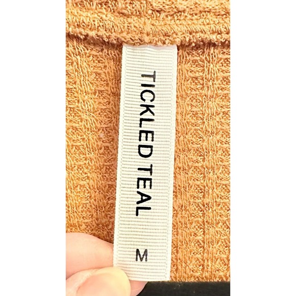 Tickled Teal Women's Long Sleeve Knit Open Front Sweater Cardigan Pockets Sz Med - Picture 4 of 12